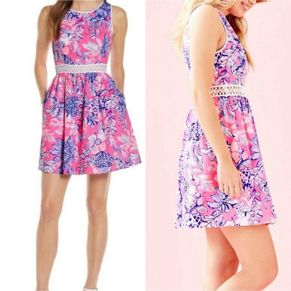 Lilly Pulitzer Alivia pink and purple floral dress 0